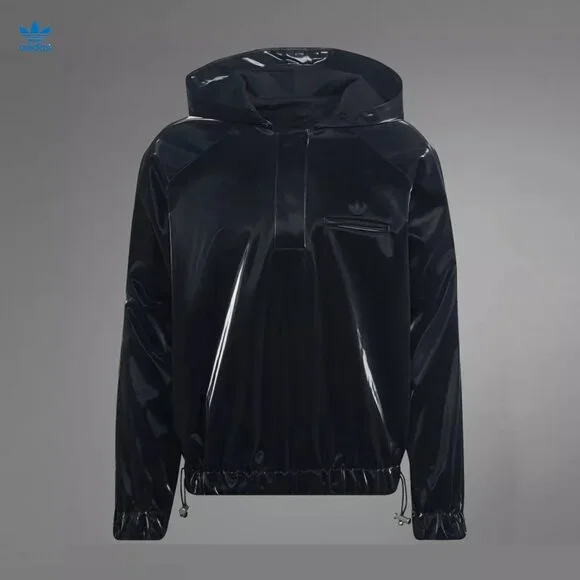 Adidas Originals Unisex Blue Version High Shine Hoodie Black HN0999 Size…